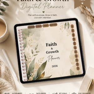 Faith & Growth Digital Planner (Hyperlinked)